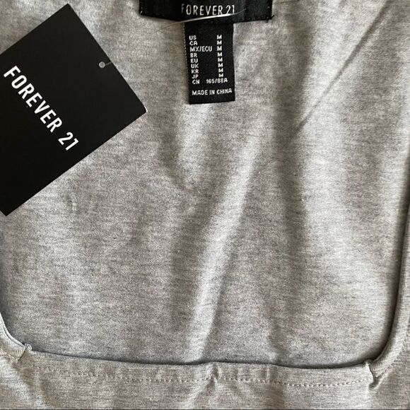 Forever 21 Gray Sleeveless Mini Dress Sz M NWT - Picture 4 of 5